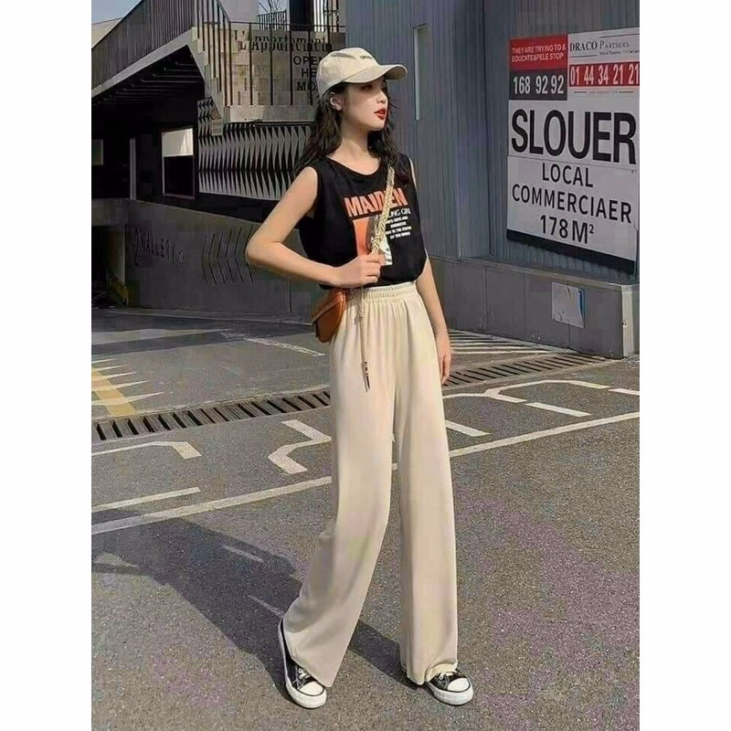 Quần Ống Rộng Kiểu Culottes Chất Gân Tăm Siêu Tôn Dáng Sldcq19 - Diepchi Fashion