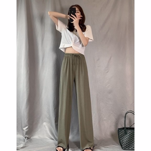 Quần Ống Rộng Kiểu Culottes Chất Gân Tăm Siêu Tôn Dáng Sldcq19 - Diepchi Fashion - Ảnh 4