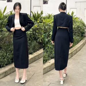 Chân Váy Công Sở Chất Liệu Tuyết Mưa Xẻ Sau Dáng Dài Sldcv30 - Diepchi Fashion