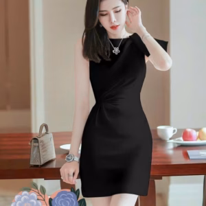 Đầm Váy Nữ Body Nhún Eo Nơ Vai Q2- Sam Store