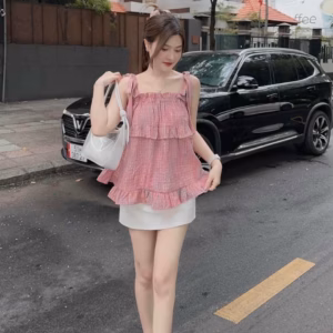 Set Bộ Đồ Nữ 2 Dây Phối Bèo Xếp Tầng Mix Chân Váy Sa67- Sam Store