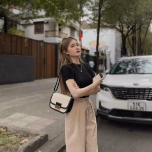 Set Bộ Đồ Nữ Áo Thun Gân Mix Quần Ống Rộng Sa68 - Sam Store