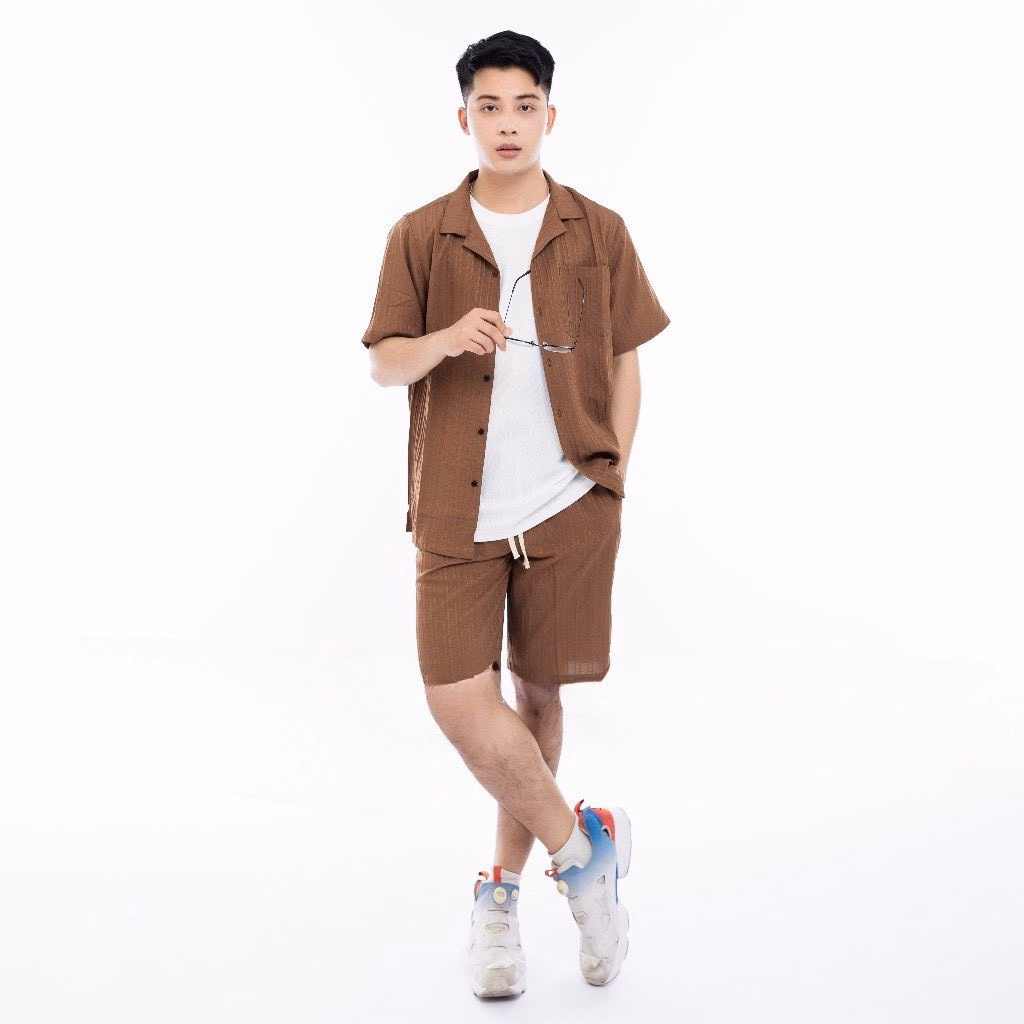 Bộ Quần Áo Nam Nữ Chất Liệu Đũi Gân Co Dãn 4 Chiều Thoáng Mát - Men’S Style - Ảnh 4