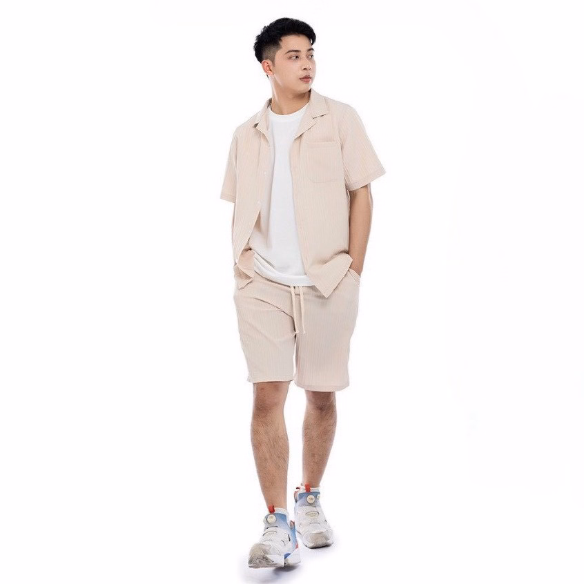 Bộ Quần Áo Nam Nữ Chất Liệu Đũi Gân Co Dãn 4 Chiều Thoáng Mát - Men’S Style - Ảnh 3
