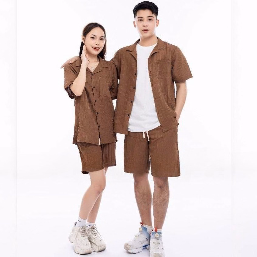 Bộ Quần Áo Nam Nữ Chất Liệu Đũi Gân Co Dãn 4 Chiều Thoáng Mát - Men’S Style