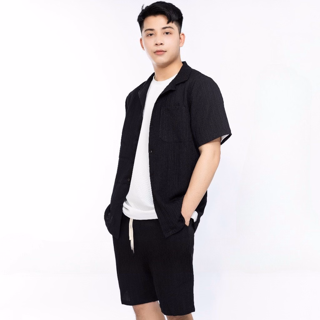 Bộ Quần Áo Nam Nữ Chất Liệu Đũi Gân Co Dãn 4 Chiều Thoáng Mát - Men’S Style - Ảnh 5