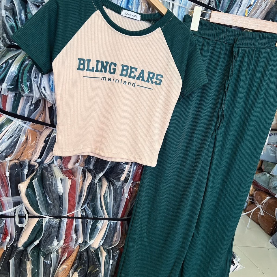 Set Bộ Đồ Nữ Thun Áo Crotop Mix Quần Ống Rộng Sa74 - Sam Store - Ảnh 6