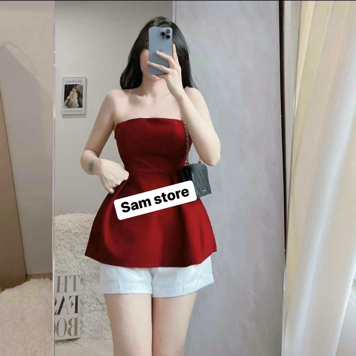 Set Áo Nhung Cúp Ngực Sa75 - Sam Store - Ảnh 3