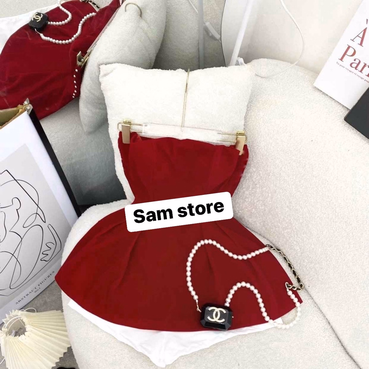 Set Áo Nhung Cúp Ngực Sa75 - Sam Store - Ảnh 4