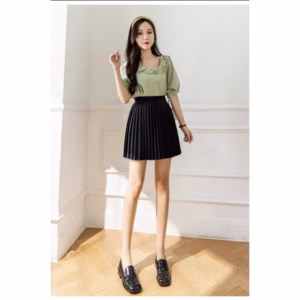 Chân Váy Dập Ly 1 Tầng Dáng Ngắn Trên Gối Chất Umi Cực Xinh Sldcv26 - Diepchi Fashion