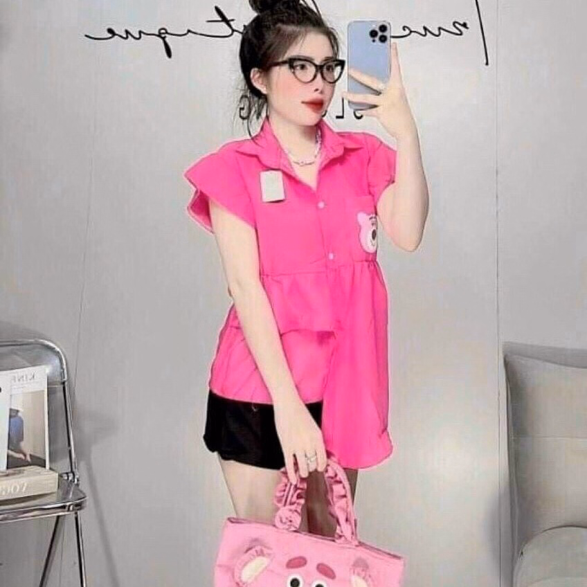 Áo Nữ Sơ Mi Gấu Tà Bèo - Ausa House - Ảnh 2