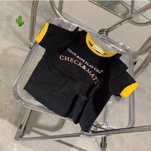 Áo Thun Nữ Croptop Cổ Tròn Tay Ngắn Check & Mate - Ausa House