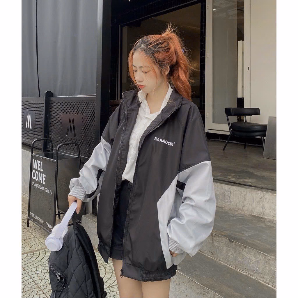 Áo Khoác Dù Cổ Đứng In Chữ Paradoooo Phối Màu Tp77 - Golden Dream - Ảnh 3