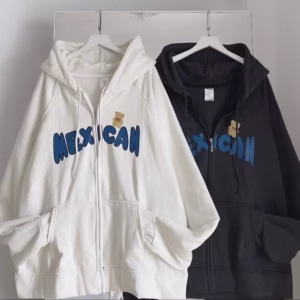 Áo Khoác Nỉ Mexican Form Rộng Mũ 2 Lớp Chất Nỉ Cotton