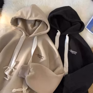 Áo Hoodie Form Rộng Mũ 2 Lớp Trơn Chữ Marrullcr