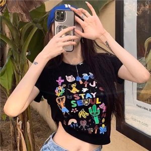 Áo Crotop Ôm Body Nữ Stay Seoul Cổ Tròn Tay Ngắn Sa89 - Sam Store