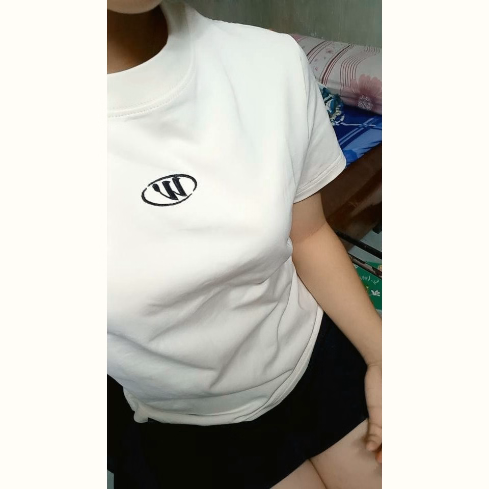 Áo Thun Nữ Baby Tê Chữ W Borip Co Giãn Ôm Body Cổ Tròn Tay Ngắn Ug049 - Nana House - Ảnh 2