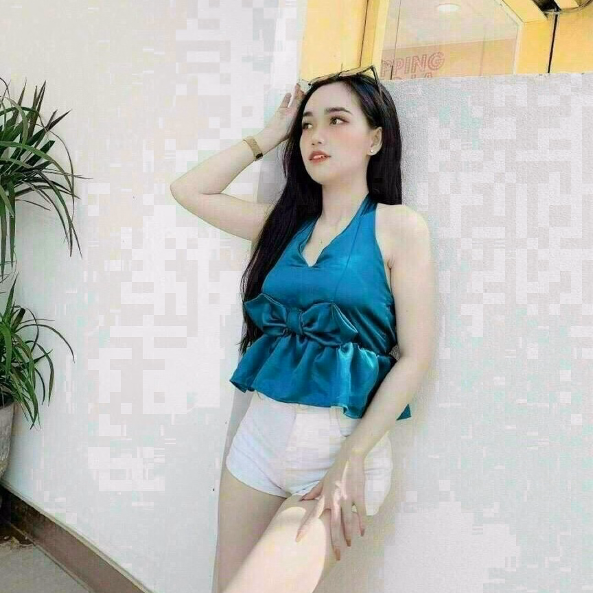 Áo Nữ Bèo Nơ Có Mút Vải Phi Bóng - Ausa House - Ảnh 3