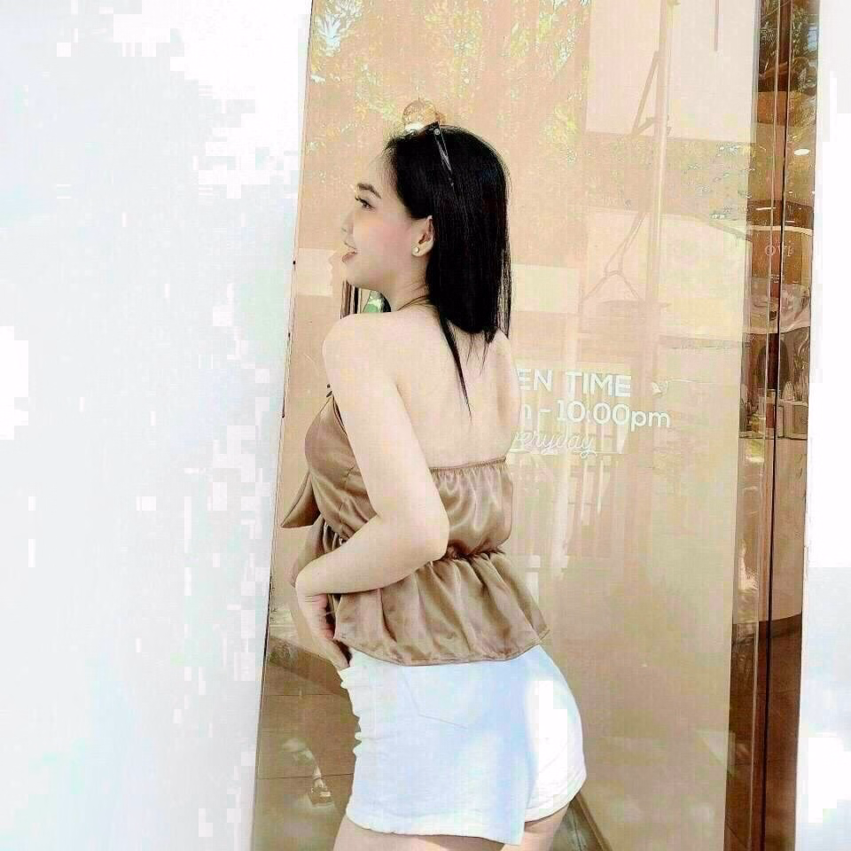 Áo Nữ Bèo Nơ Có Mút Vải Phi Bóng - Ausa House - Ảnh 2