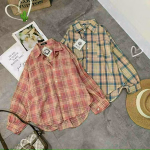 Áo Sơ Mi Nữ Kẻ Sọc Caro Phom Rộng - Ausa House