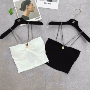 Áo Nữ Cổ Dây Phối Kim Loại Có Mút - Ausa House