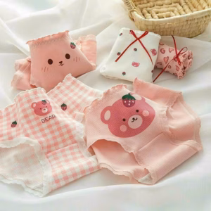 Set 5 Quần Lót Gấu Hồng Siêu Dễ Thương Từ 40-60Kg Dành Cho Nữ