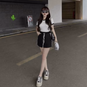 Set Đồ Nữ Áo Viền Phối Chân Váy Ôm - Ausa House