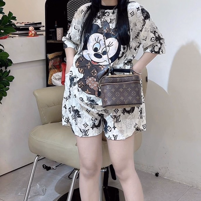 Set Bộ Thun Nữ Cotton Woat Xước Mickey Sa106 - Sam Store - Ảnh 2