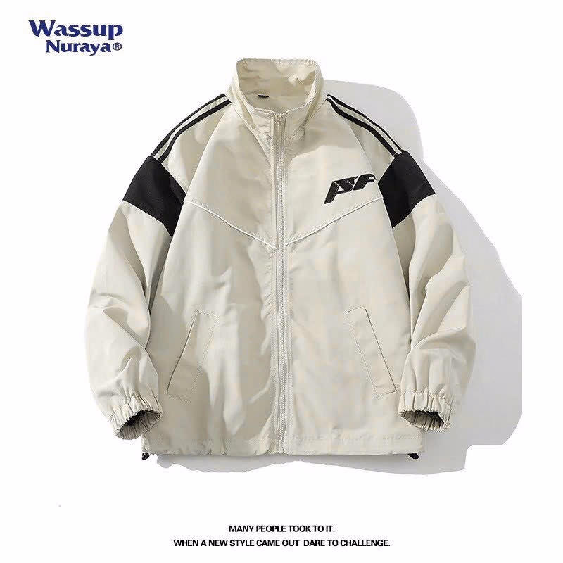 Áo Khoác Dù Nam Nữ 2 Lớp Cổ Đứng Thêu Họa Tiết Af Bigsize 70-90Kg Cao Cấp Chống Nắng - Htm Fashion