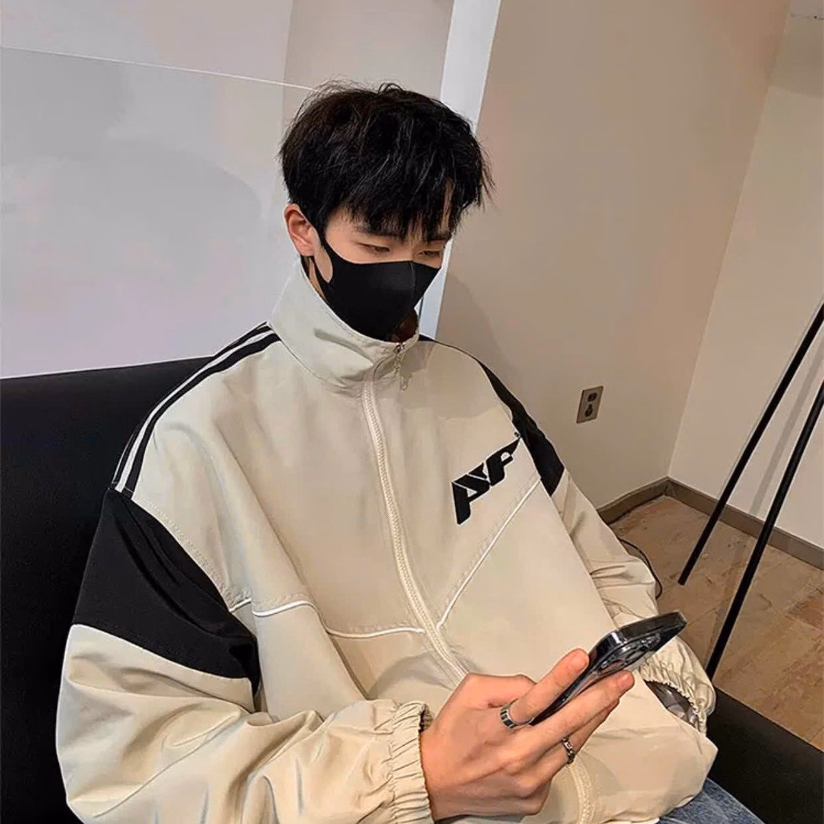 Áo Khoác Dù Nam Nữ 2 Lớp Cổ Đứng Thêu Họa Tiết Af Bigsize 70-90Kg Cao Cấp Chống Nắng - Htm Fashion - Ảnh 2