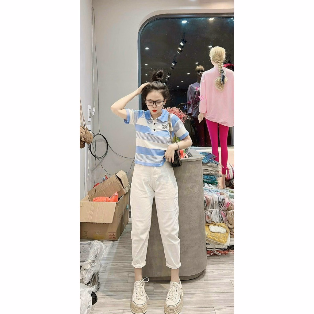 Áo Len Cộc Tay Chất Mongtoghi Thêu Hình Hổ Con Dễ Thương Slcxa195 - Chipxinhxk - Ảnh 7