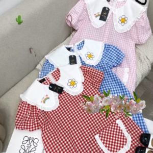 Đầm Nữ Babydoll Kẻ Caro Cổ Viền Bèo Hoa - Ausa House