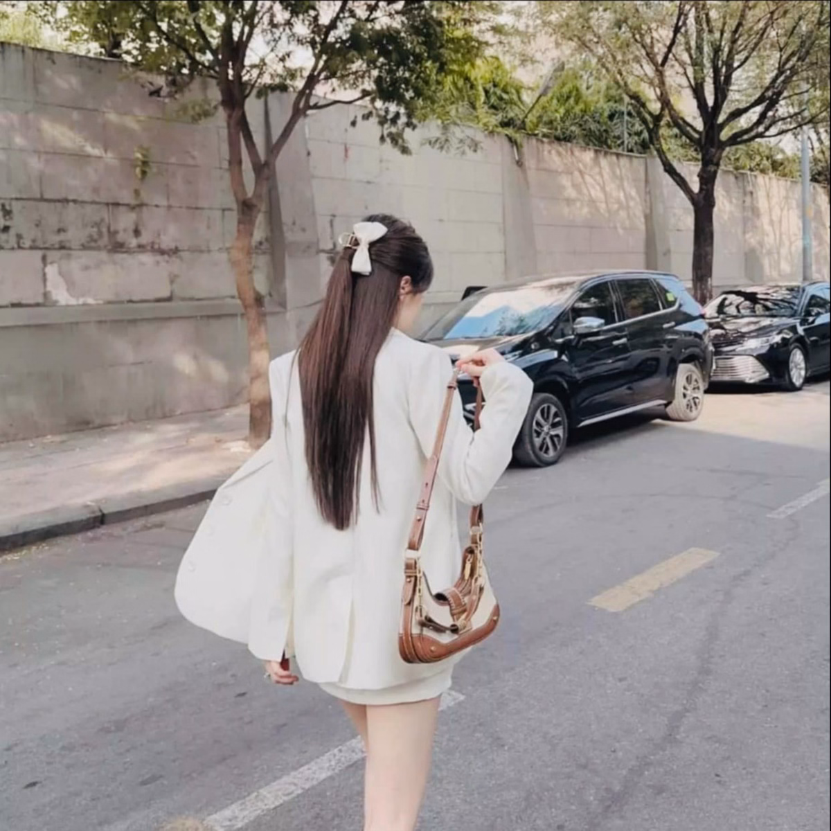 Set Bộ Đồ Nữ Vest Dài Tay Mix Chân Váy Chữ A Sa129 - Sam Store - Ảnh 5