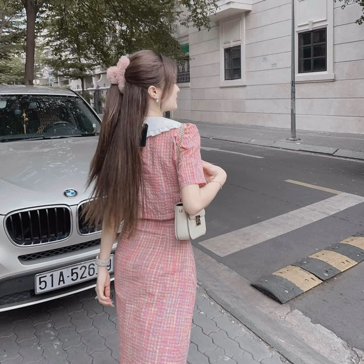 Set Bộ Đồ Nữ Áo Cropop Cổ Bèo Mix Chân Váy Đũi Dài Sa130 - Sam Store - Ảnh 4