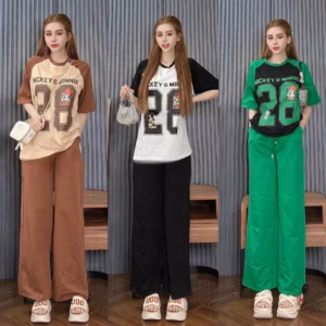 Set Bộ Đồ Nữ Thun In 28 Tay Ngắn Quần Dài Bt089 - Nana House