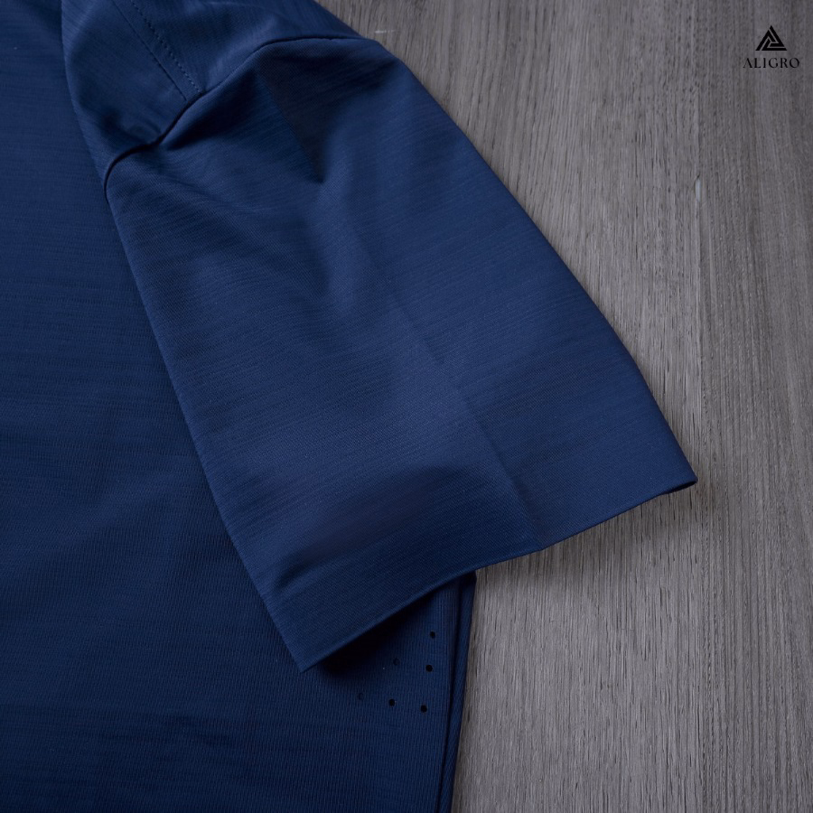 Áo Polo Golf Nam Ngắn Tay Chất Vải Coolmax Trơn Màu Navy Năng Động Algplo122- Aligro - Ảnh 9