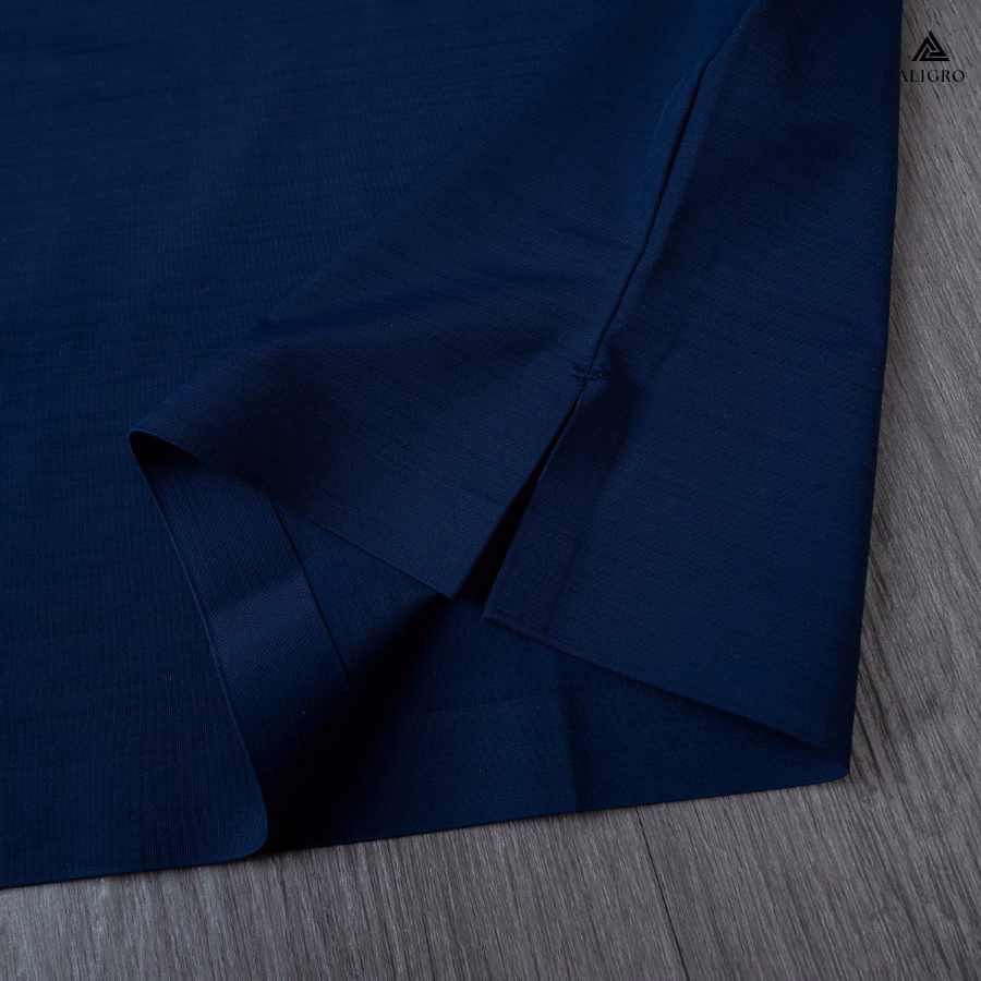 Áo Polo Golf Nam Ngắn Tay Chất Vải Coolmax Trơn Màu Navy Năng Động Algplo122- Aligro - Ảnh 7