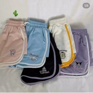 Quần Short Nữ Phối Viền Thêu Gấu - Ausa House