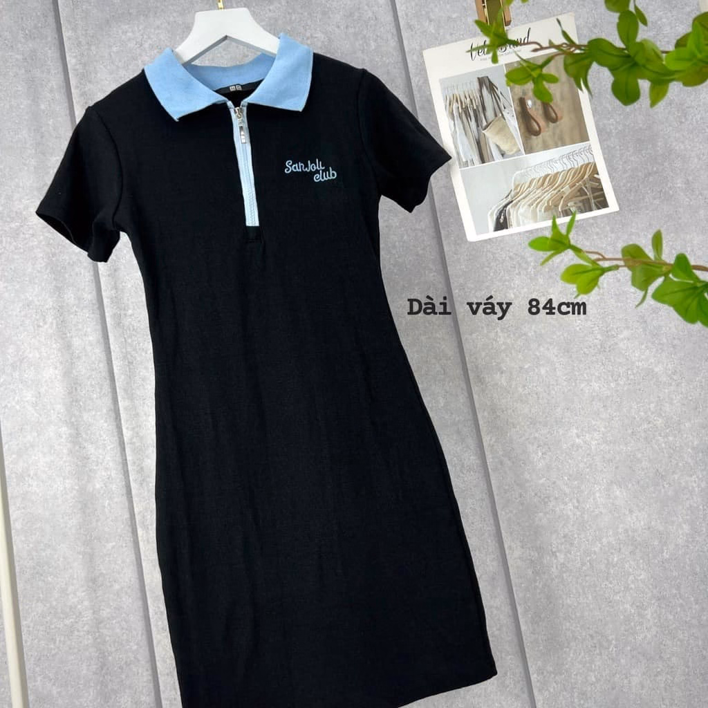 Đầm Váy Nữ Polo Body Mix Cổ Xanh Dress Dây Kéo Sa149 - Sam Store - Ảnh 7