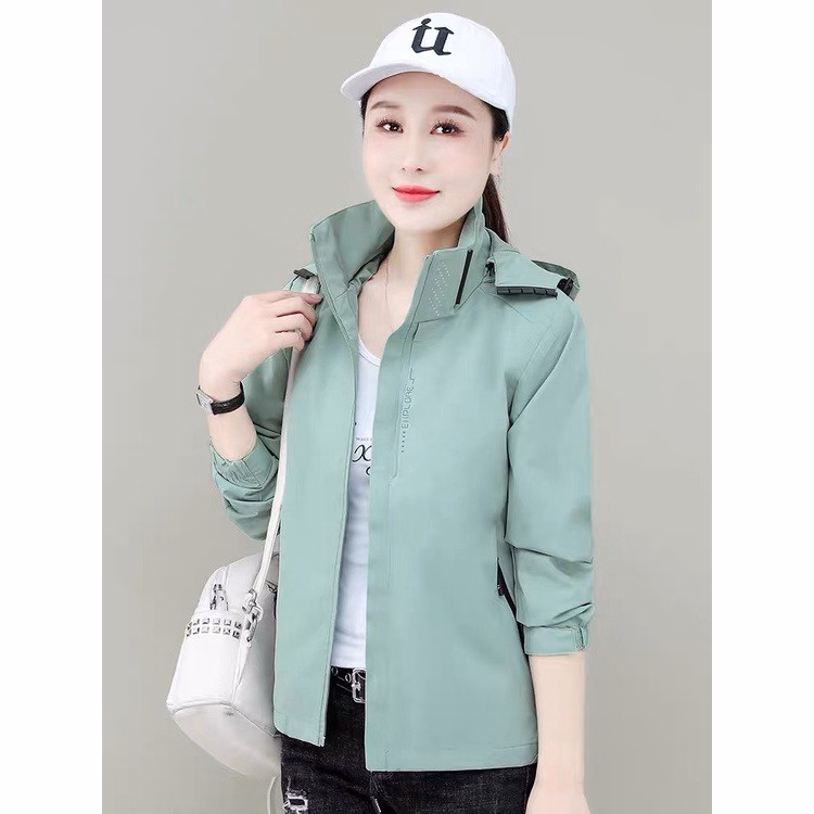 Áo Khoác Gió Nam Nữ Chống Nước, Cổ Đứng Kiểu Dáng Thể Thao Slcxg24 - Chipxinhxk - Ảnh 4