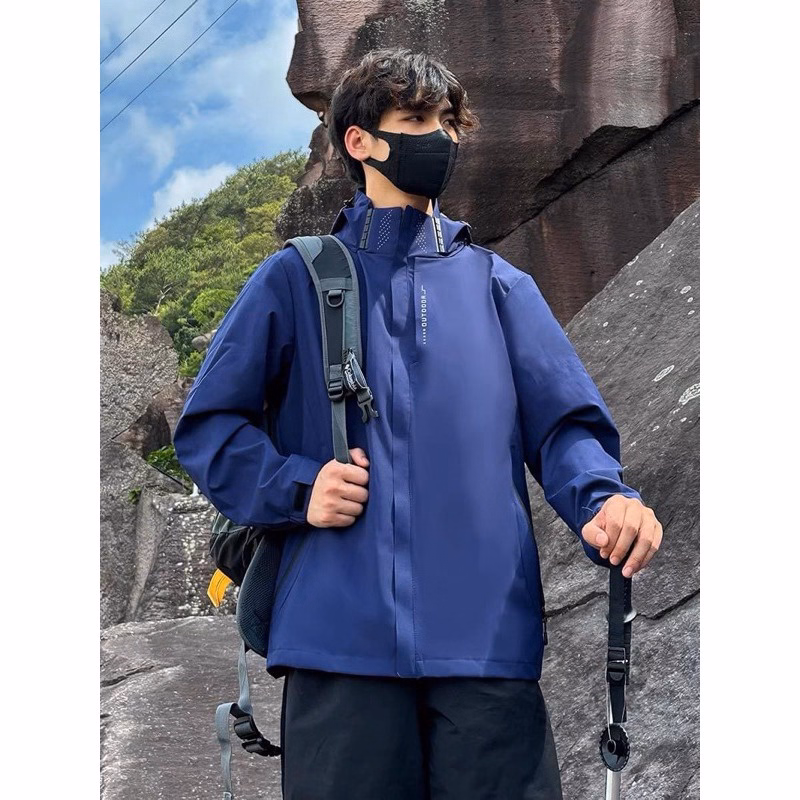Áo Khoác Gió Nam Nữ Chống Nước, Cổ Đứng Kiểu Dáng Thể Thao Slcxg24 - Chipxinhxk - Ảnh 3