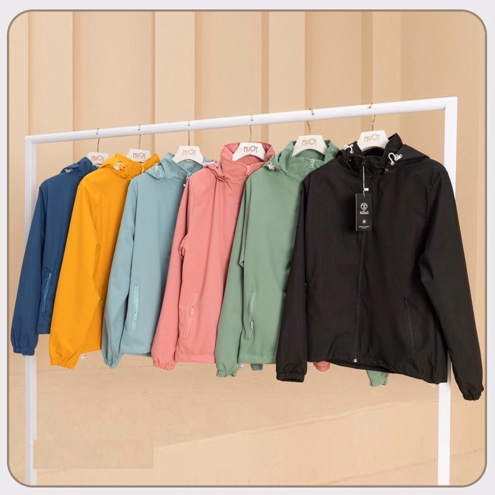 Áo Khoác Gió Nữ 2 Lớp Trơn Chống Nước, Mũ Có Thể Tháo Rời Kiểu Dáng Thể Thao Sldcg02 - Diepchi Fashion - Ảnh 10