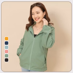 Áo Khoác Gió Nữ 2 Lớp Trơn Chống Nước, Mũ Có Thể Tháo Rời Kiểu Dáng Thể Thao Sldcg02 - Diepchi Fashion