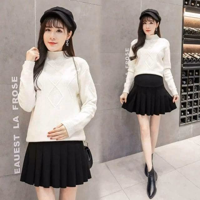 Chân Váy Bầu Xếp Ly Có Quần Trong Bt889 - Nana House