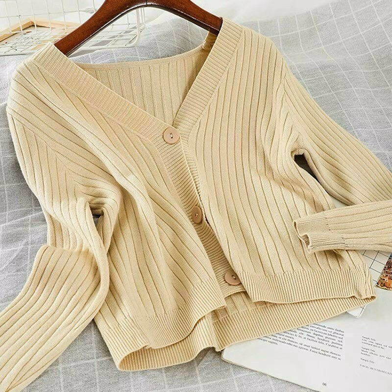 Áo Len Cổ V Phối 3 Khuy Chất Len Lông Cừu Mềm Mịn Sldca71 - Diepchi Fashion - Ảnh 3