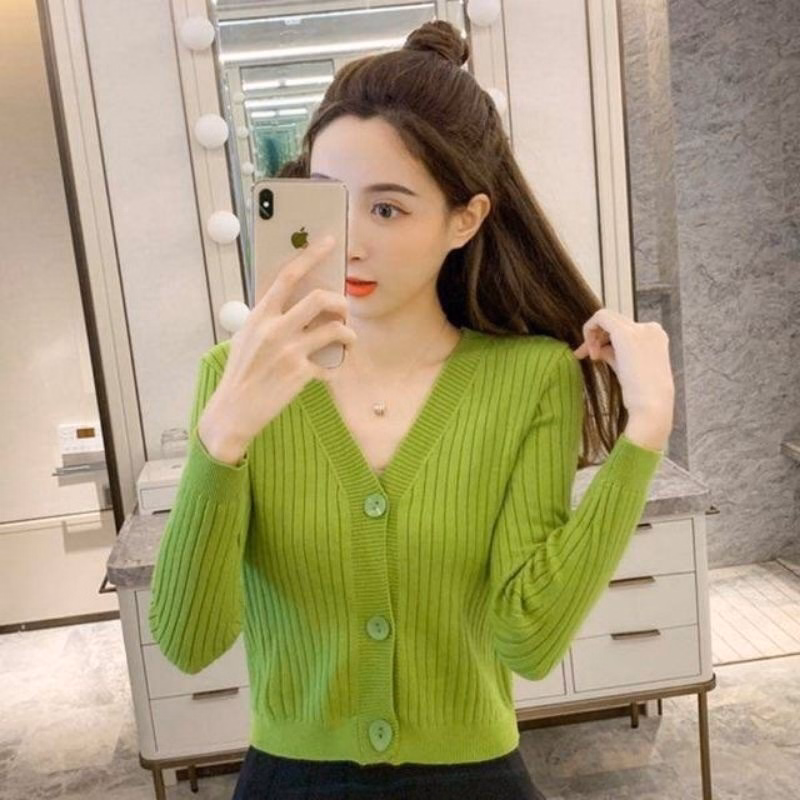 Áo Len Cổ V Phối 3 Khuy Chất Len Lông Cừu Mềm Mịn Sldca71 - Diepchi Fashion - Ảnh 9