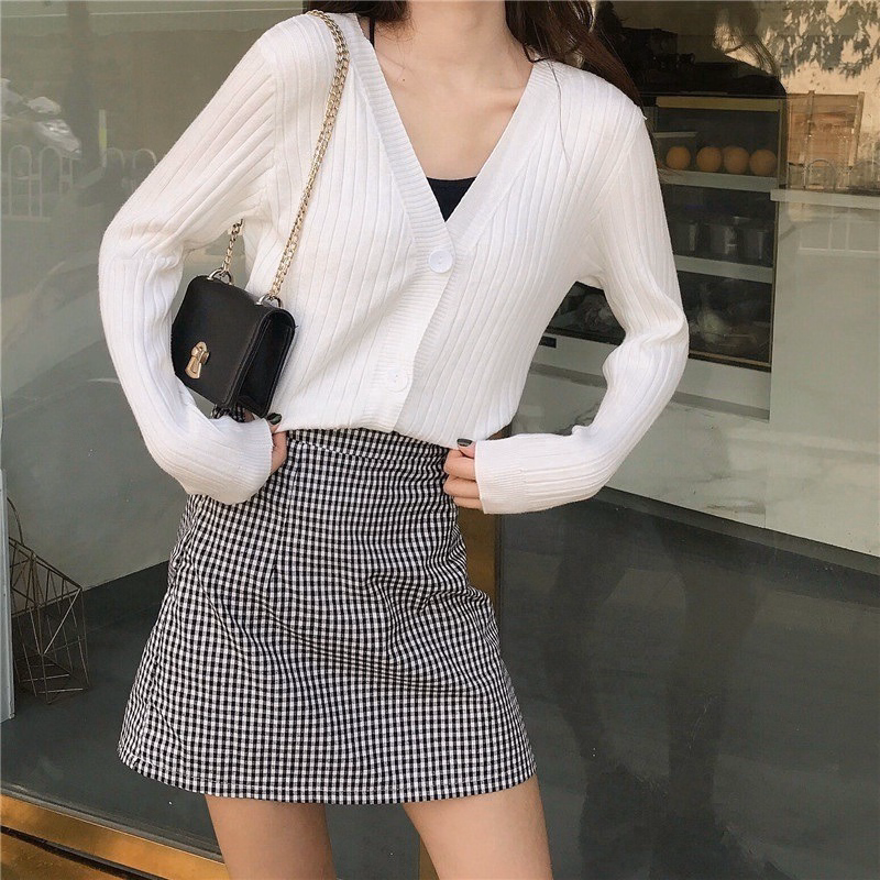 Áo Len Cổ V Phối 3 Khuy Chất Len Lông Cừu Mềm Mịn Sldca71 - Diepchi Fashion - Ảnh 2