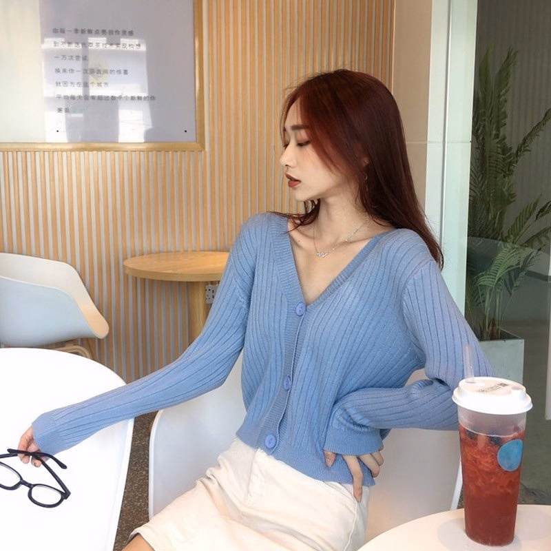 Áo Len Cổ V Phối 3 Khuy Chất Len Lông Cừu Mềm Mịn Sldca71 - Diepchi Fashion - Ảnh 10