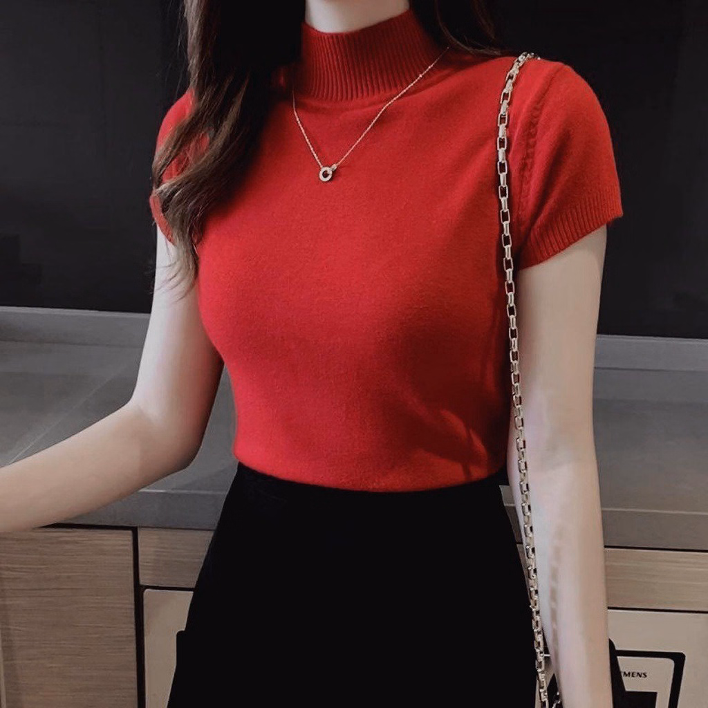 Áo Len Cổ 3 Cm Tay Bo Chất Len Lụa Mềm Cho Bạn Nữ Sldca65 - Diepchi Fashion - Ảnh 9