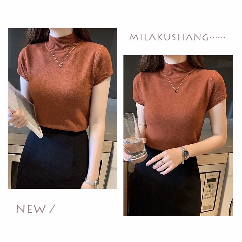 Áo Len Cổ 3 Cm Tay Bo Chất Len Lụa Mềm Cho Bạn Nữ Sldca65 - Diepchi Fashion - Ảnh 6